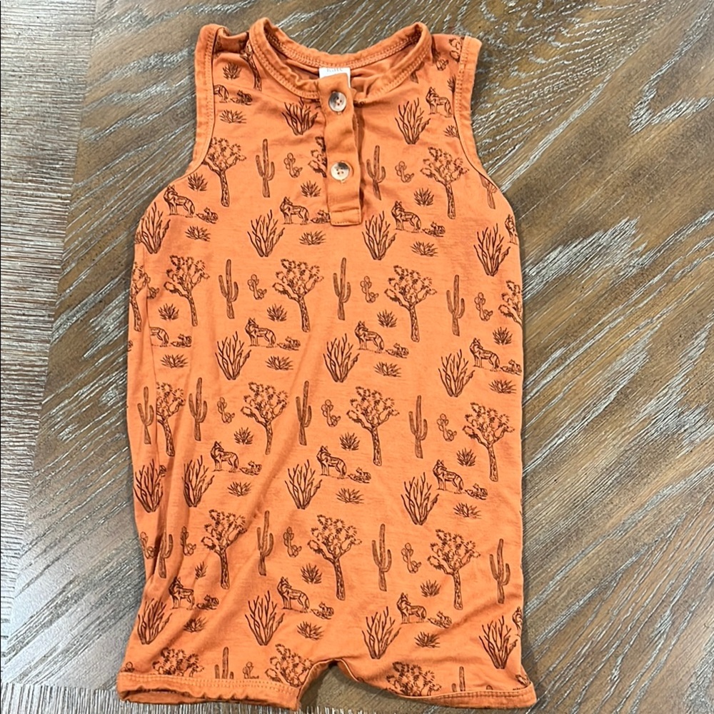 KATE QUINN Rust Desert Print Romper